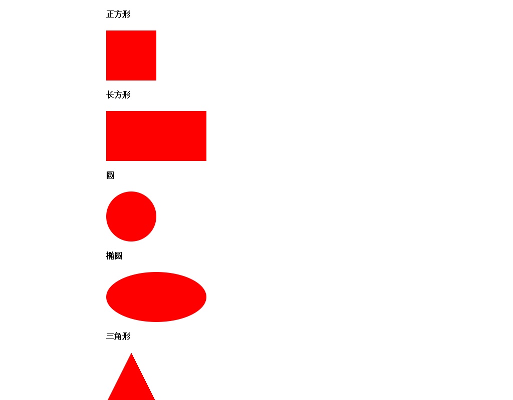 純css3樣式屬性制作各種圖形圖標樣式代碼