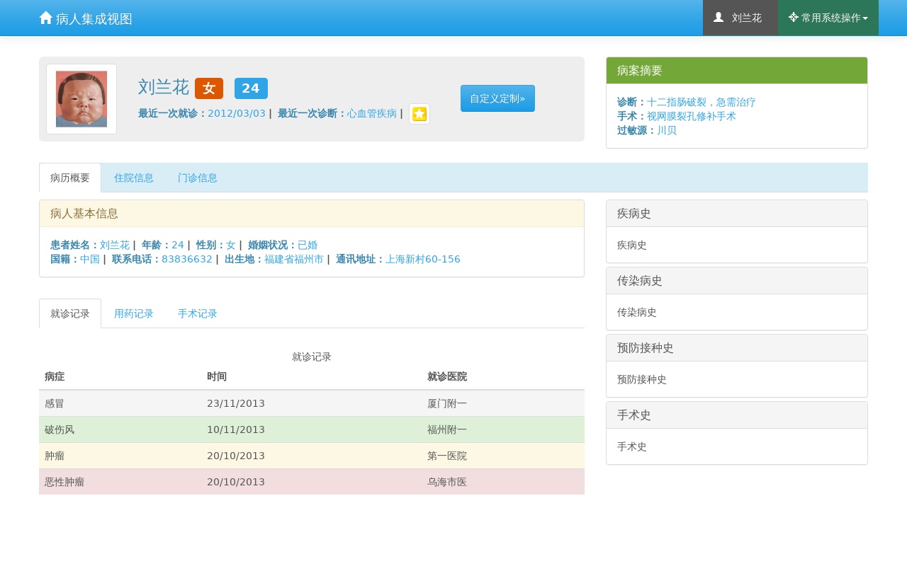 醫(yī)院病人就診資料管理系統(tǒng)模板