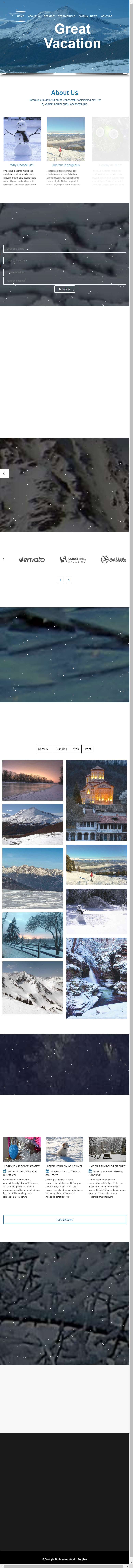 冬季假日主题模板HTML