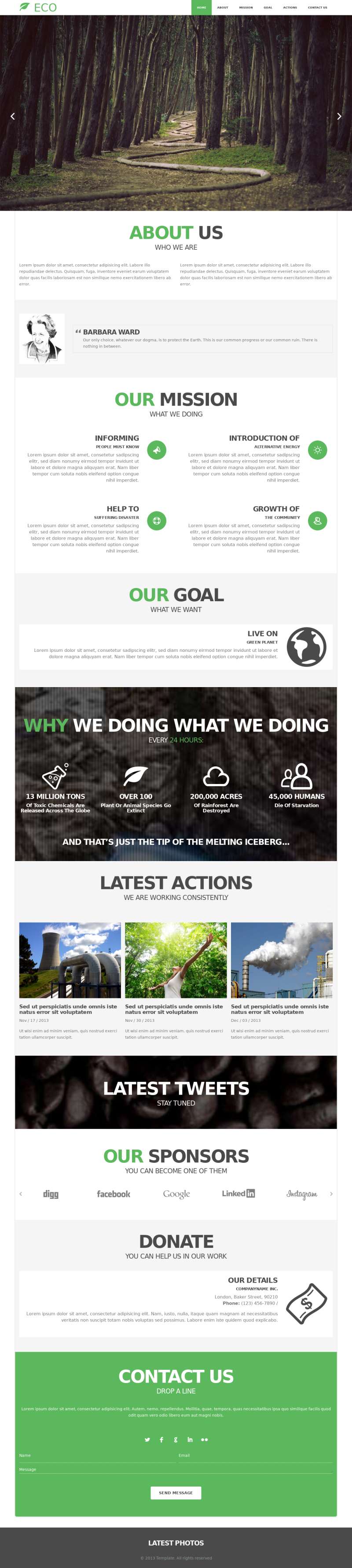 适合农业环境保护的网站模板