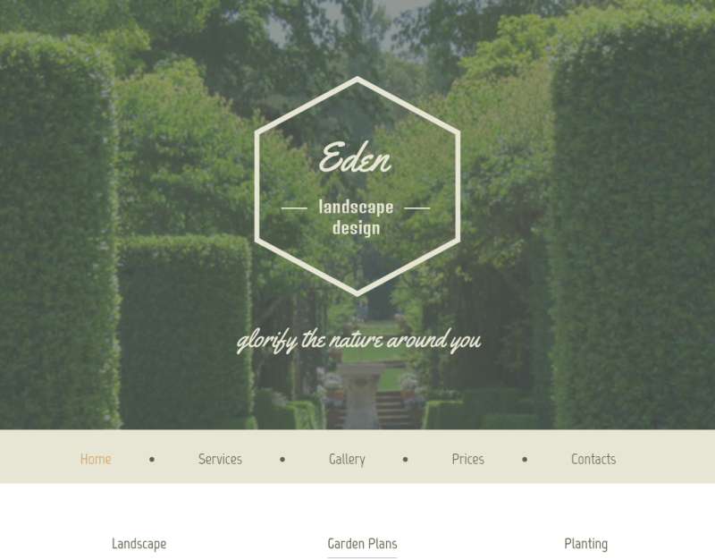 绿色清新园艺类展示网站模板