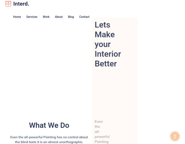 橙色简约的室内设计企业网站模板