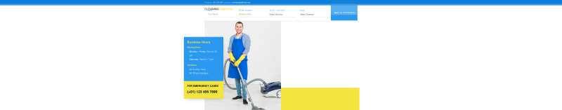 蓝色的Bootstrap4保洁公司网站模板