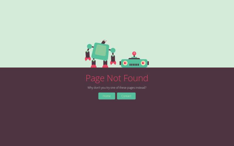 机器人动画404页面模板