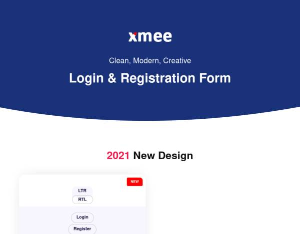 多款2021最新html登录注册页面模板
