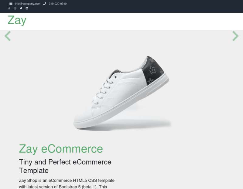 白色极简风HTML购物商城网站模板