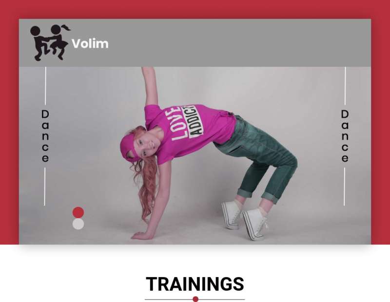 红色的舞蹈艺术培训网站html模板