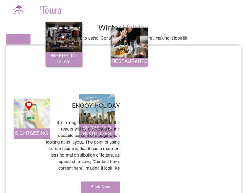紫色的旅游预订平台网站模板下载