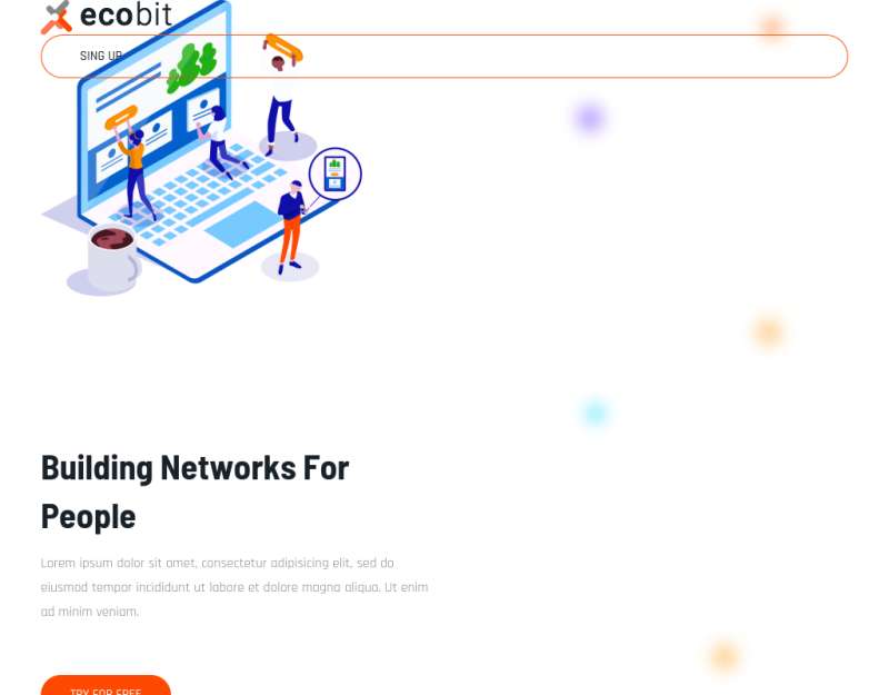 紫色现代的网络服务网站模板下载