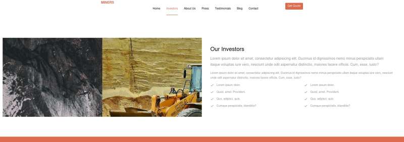 适合矿业工业响应式网站模板