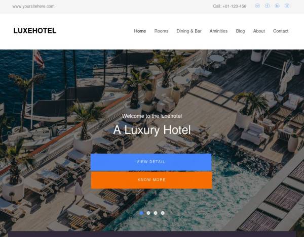 Bootstrap响应式设计高档酒店网站模板