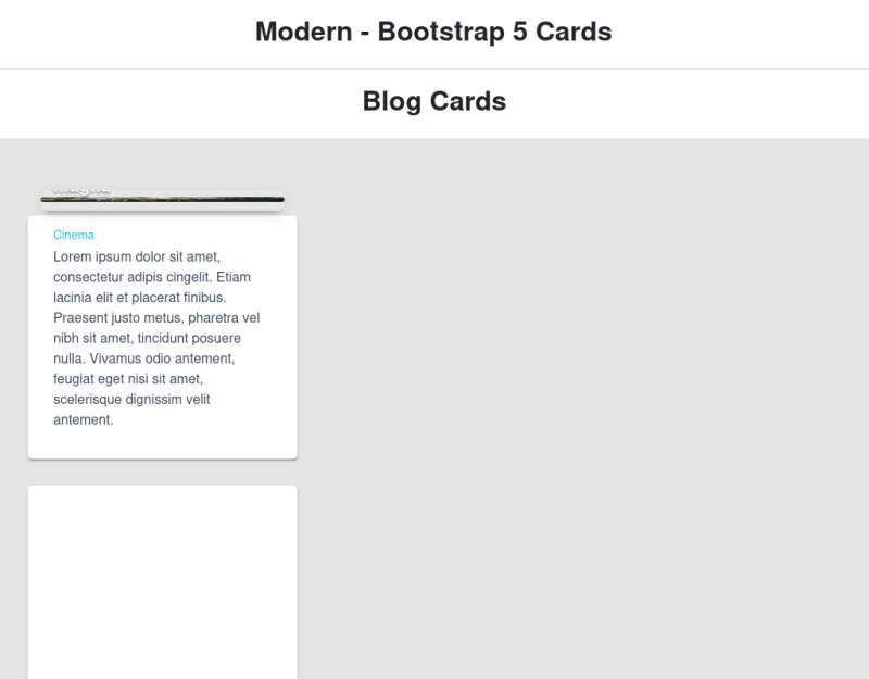 Bootstrap5图文卡片响应式布局