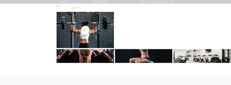 黄色宽屏bootstrap健身房响应式网站模板