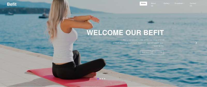 精美的健身瑜伽网站bootstrap模板