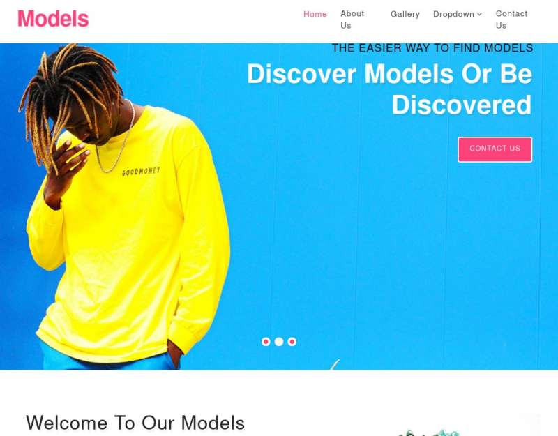 HTML时尚创新的模特展示网站模板