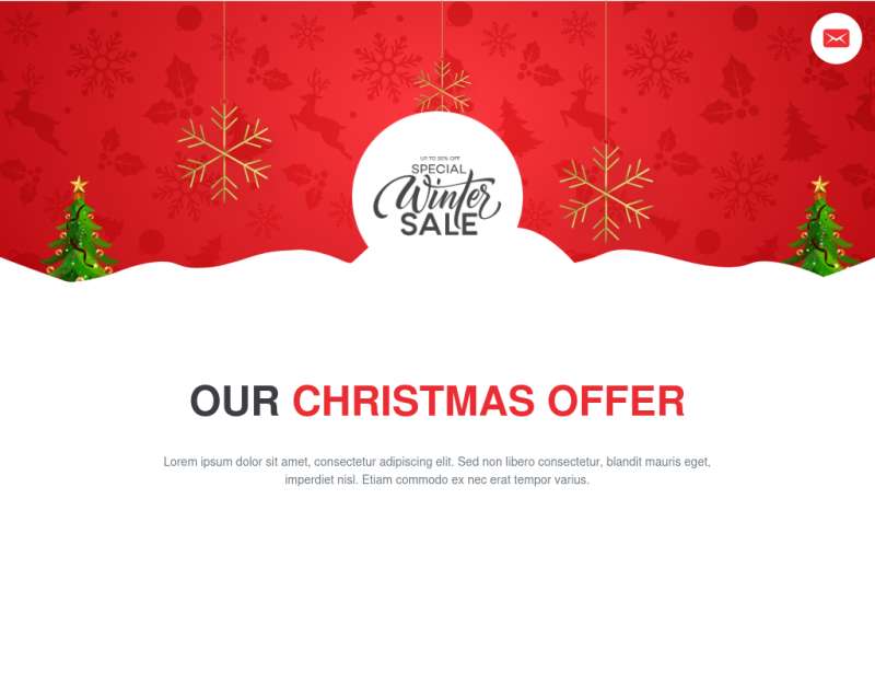 适合商家圣诞节促销活动网页单页模板