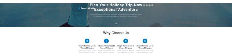 蓝色简约旅行旅游公司网站模板