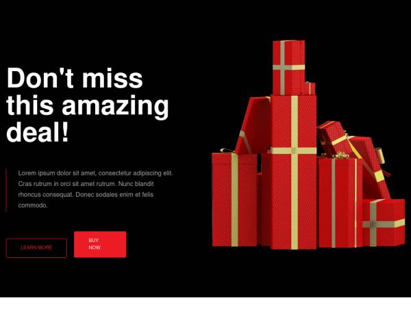 红黑设计圣诞节html网页单页模板
