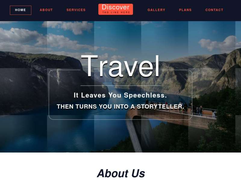 大气宽屏html展示型旅游网站模板