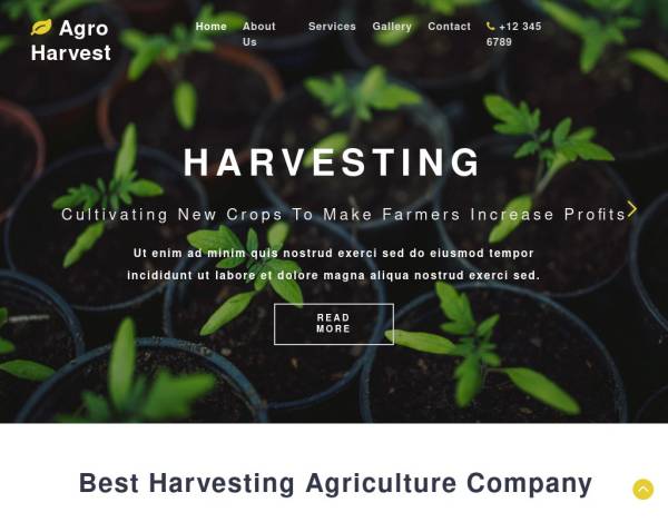 绿色精美扁平化农业公司网站html模板