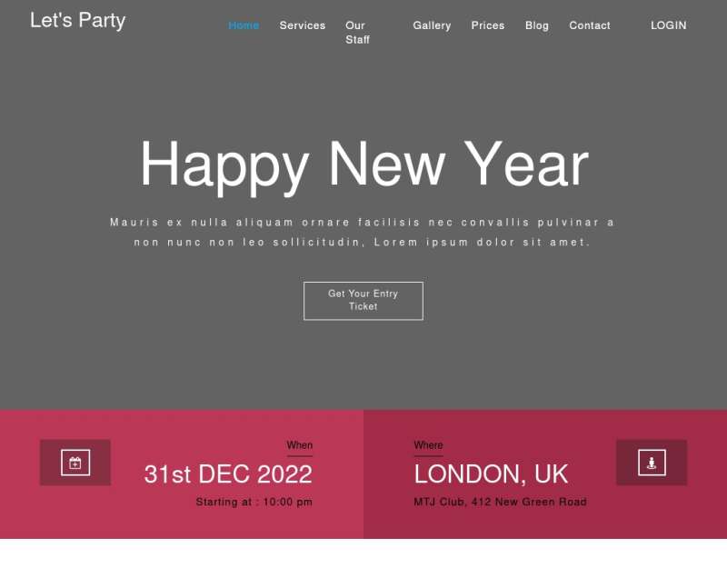 带新年倒计时的响应式新年html网页模板