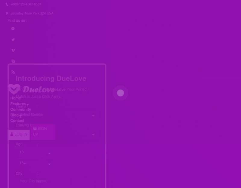 紫色现代UI约会交友网站html前端模板