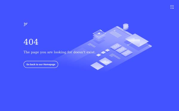 蓝色商务风格404错误页面