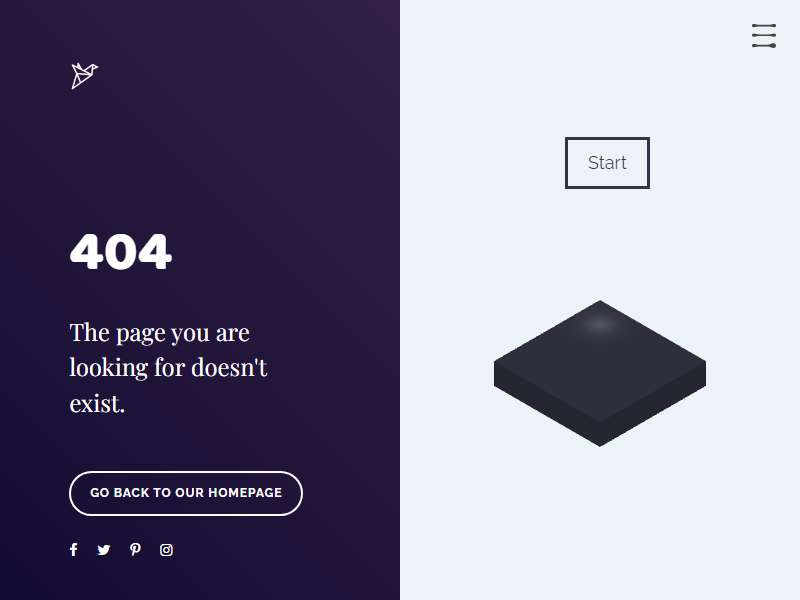 带方块消除小游戏的404页面模板