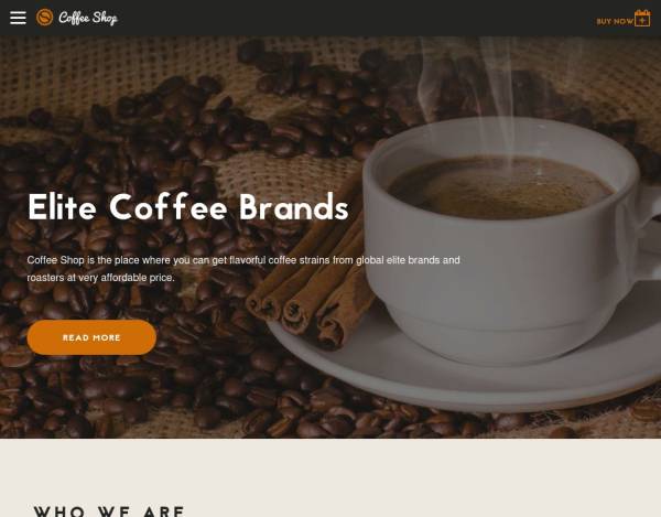 宽屏响应式咖啡店网站html模板