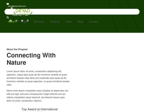 绿色现代园艺服务园林公司Html网站模板