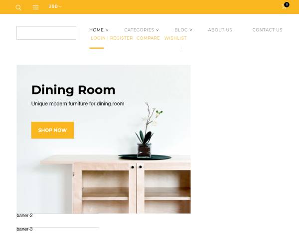 黄色简洁html家具网站首页模板