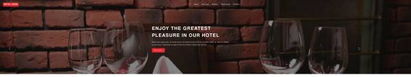 红色大气html酒店网站模板下载