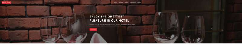 红色大气html酒店网站模板下载