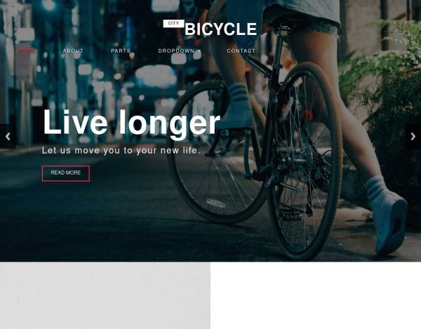 简单的bootstrap自行车展示网站模板
