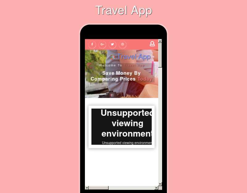 響應式旅游網站手機app頁面模板