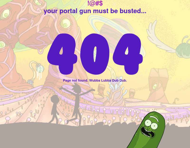 瑞克和莫蒂动画片背景404页面