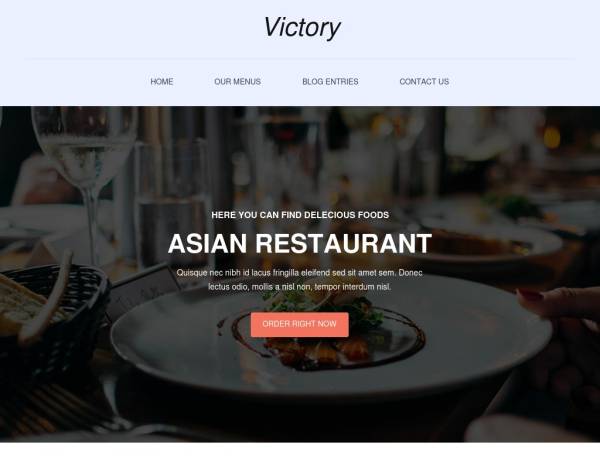 高端大气html美食餐厅网页模板下载