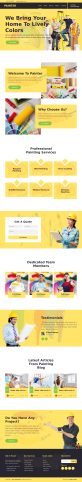 黄色html室内粉刷公司企业网站模板