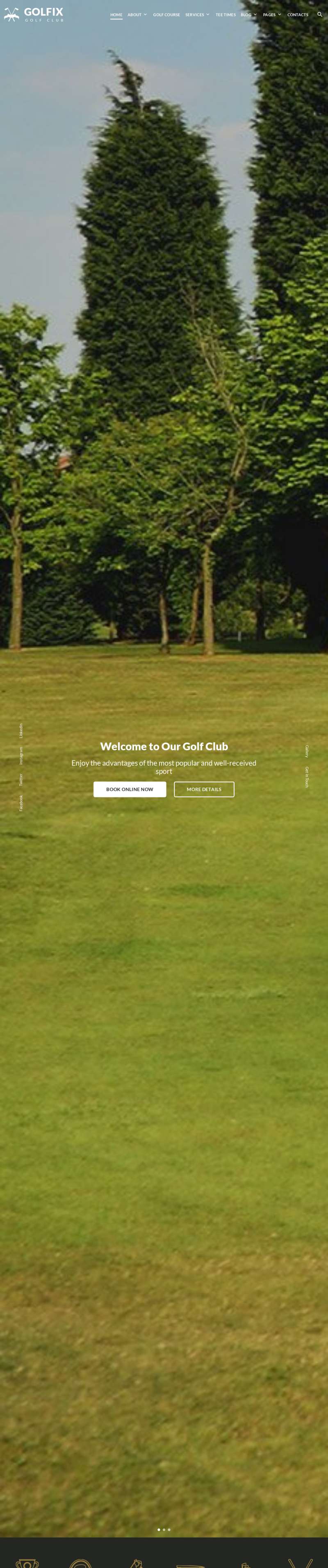 绿色响应式HTML高尔夫俱乐部网站模板下载