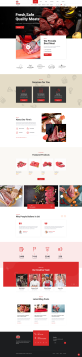 平臺型生鮮電商網站設計，生鮮肉類網站模板