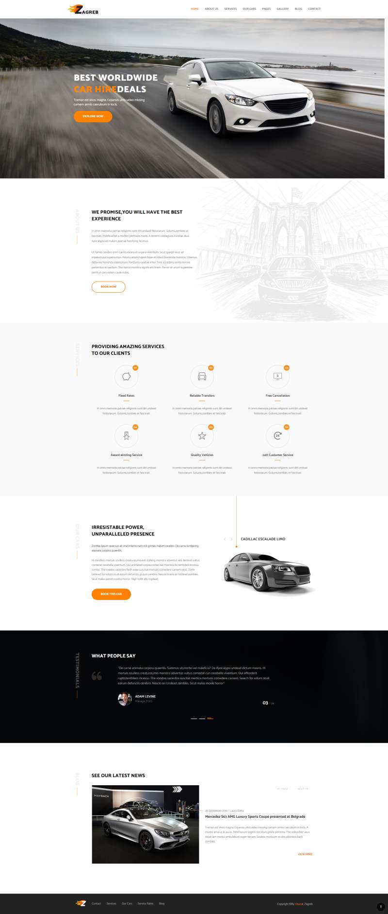 汽车租赁网站源码，优质的汽车行业网站模板设计