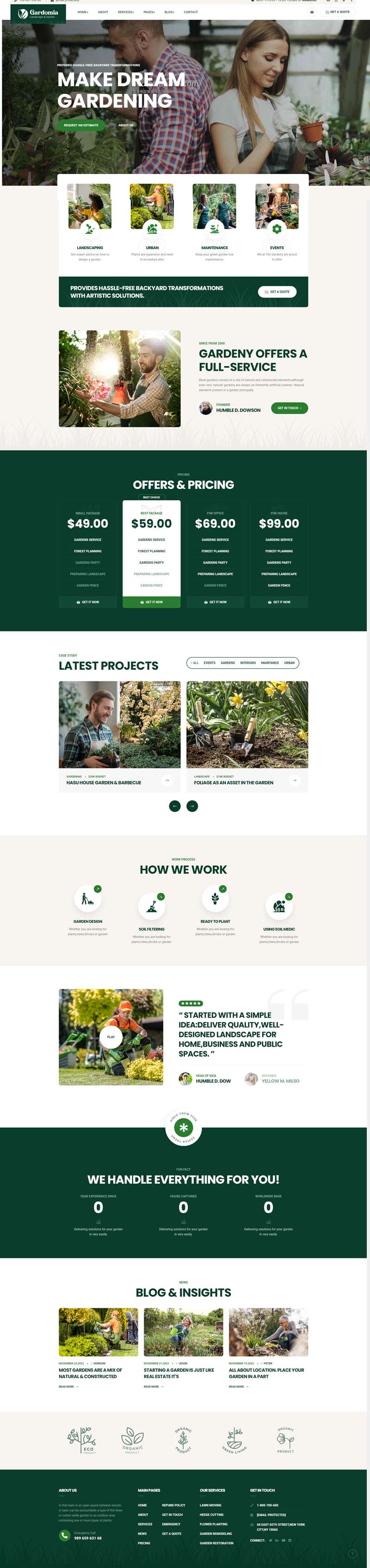 园林艺术网站模板下载，园林景观网站模板
