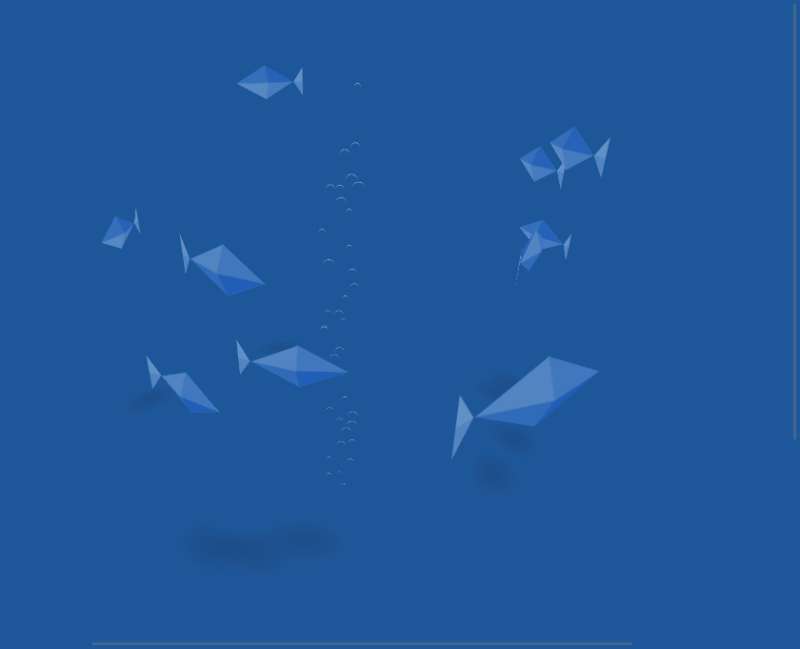 多边形鱼动画特效素材，简约的海洋动画素材