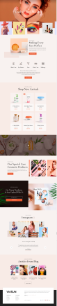 化妝品網頁設計模板，HTML化妝品購物商城網站源碼