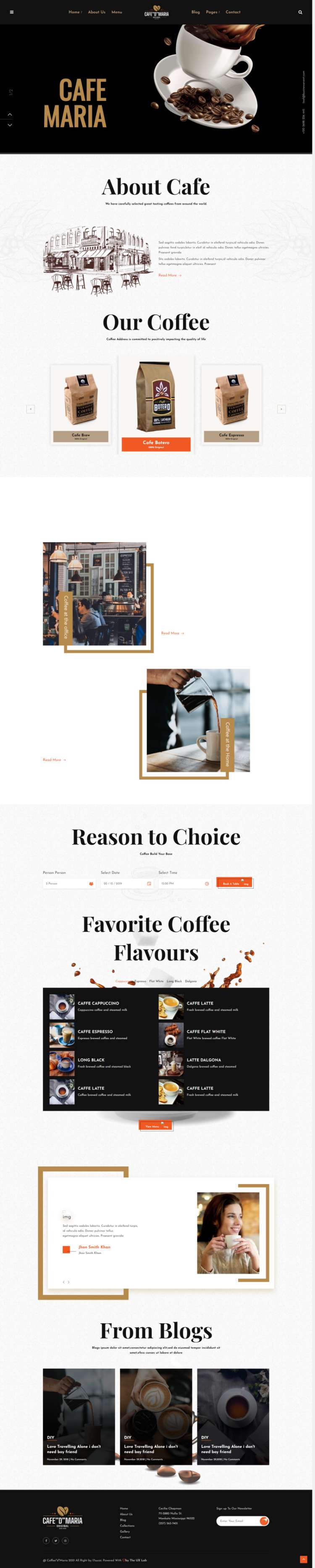 咖啡馆网页设计代码，咖啡店网页设计html模板
