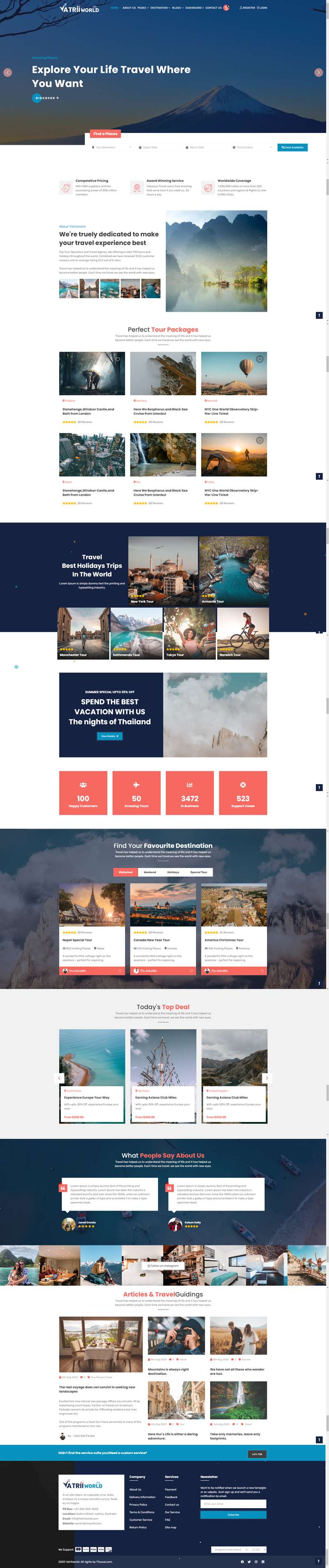 旅游网页代码，优质的旅游公司网站模板