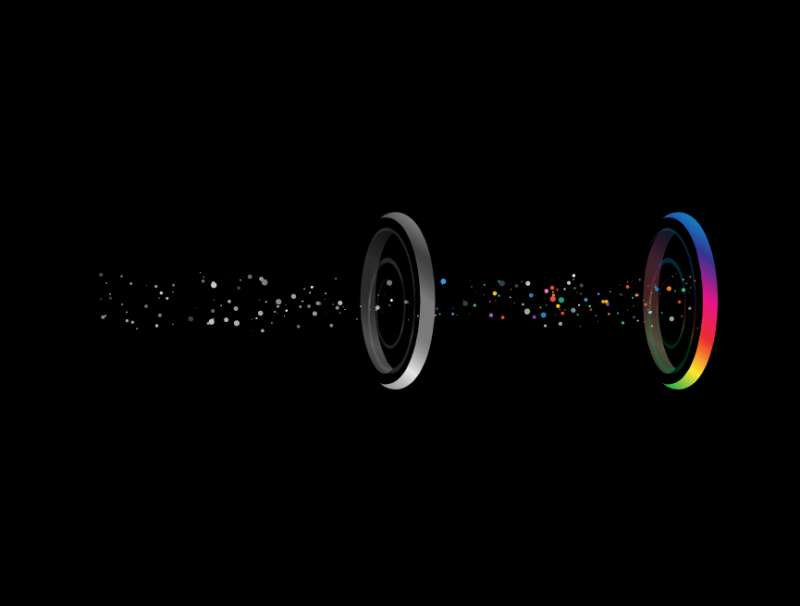 3d粒子动画，高清彩色光束素材