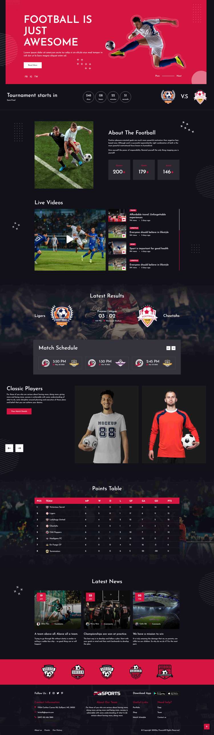 体育网页设计，经典足球俱乐部网页设计模板