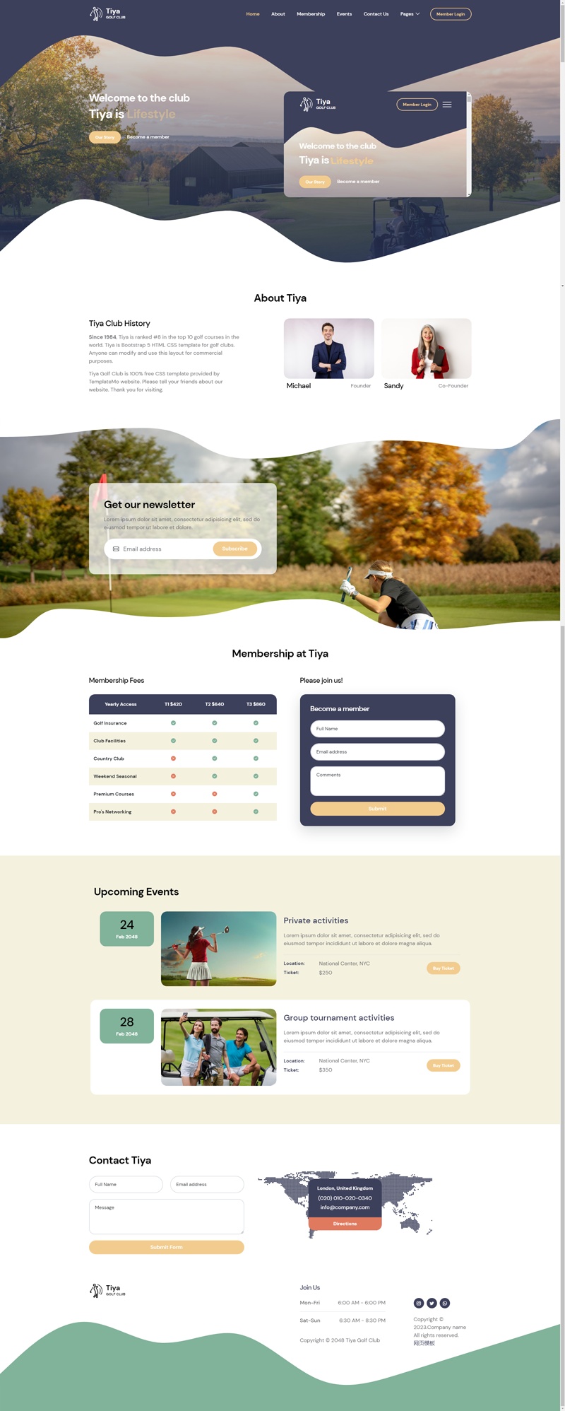 會員網(wǎng)頁設(shè)計網(wǎng)頁界面代碼，高爾夫俱樂部網(wǎng)頁模板