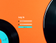 音乐登录界面设计，橙色登录表单模板
